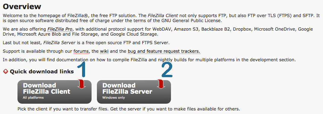 filezilla ftp server